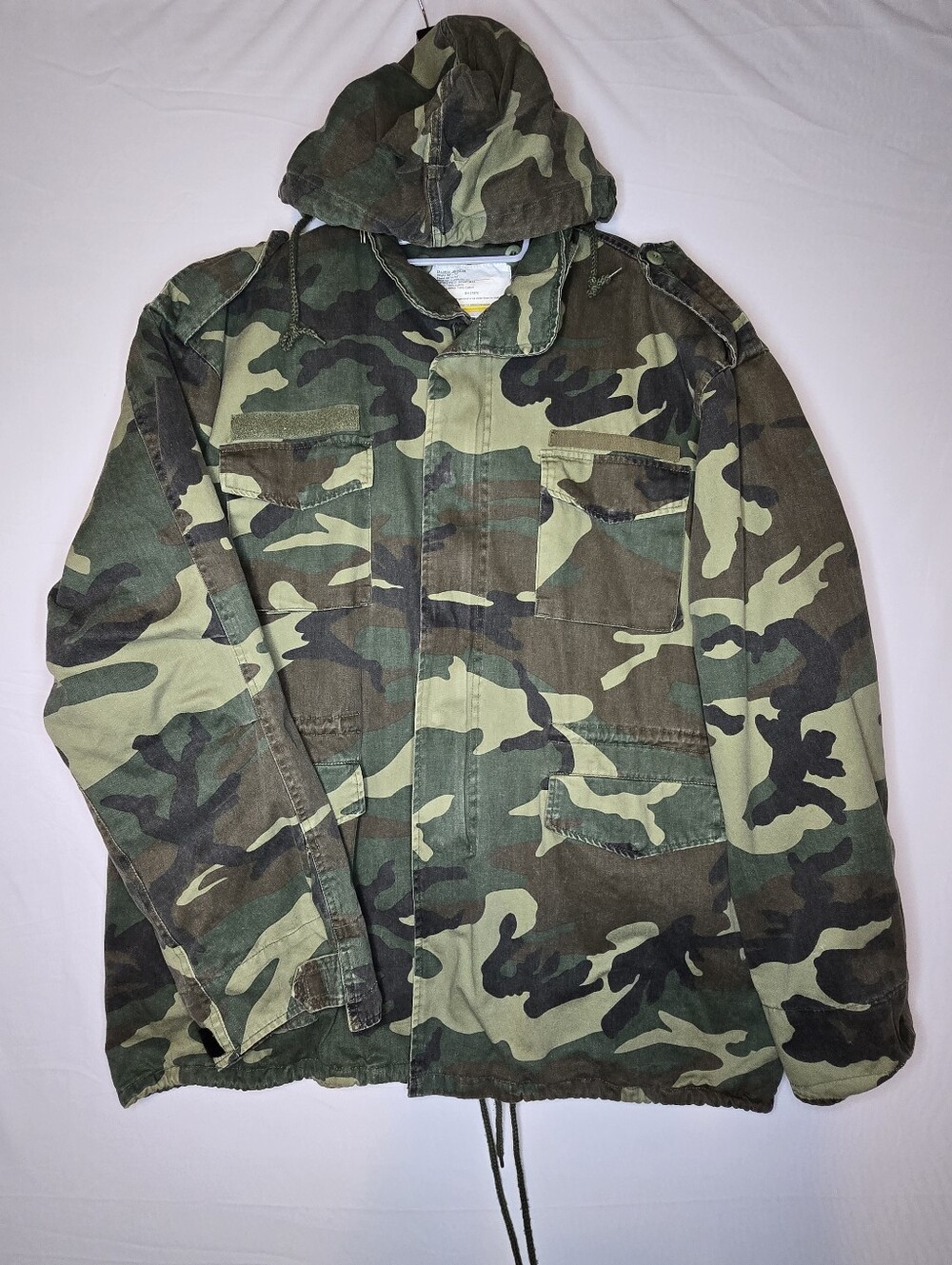 Rothco Vintage M-65 Field Jacket Woodland Camo Mens 2XL Heavyweight 100% Cotton